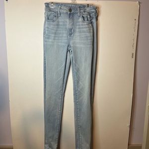 American Eagle high rise blue Jeggings (size 4).